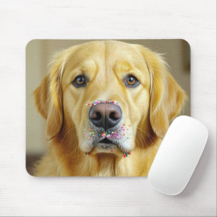 Golden Retriever med sprinkles på näsan Musmatta