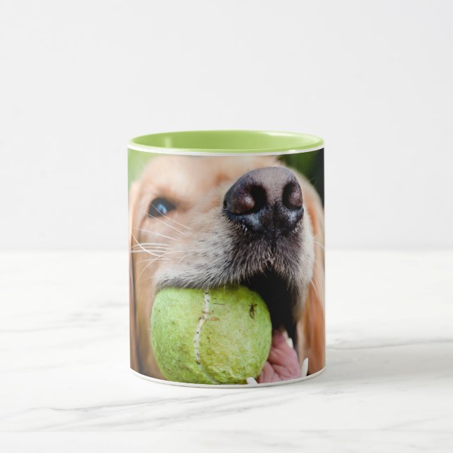 Golden Retriever med tennis Boll Mugg (Center)