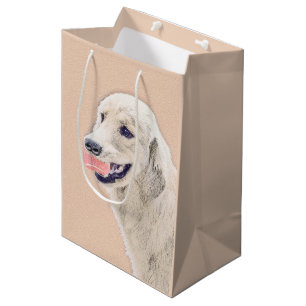 Golden Retriever med Tennis Boll Painting Hund Art