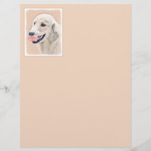 Golden Retriever med Tennis Boll Painting Hund Art