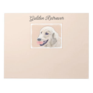 Golden Retriever med Tennis Boll Painting Hund Art Anteckningsblock