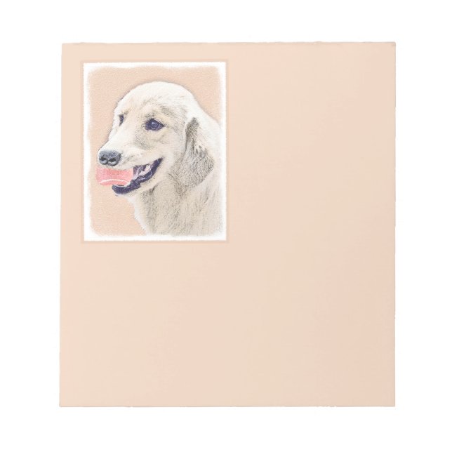 Golden Retriever med Tennis Boll Painting Hund Art Anteckningsblock (Framsida)