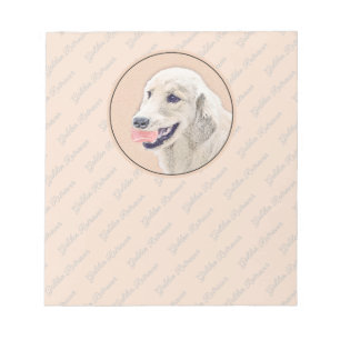 Golden Retriever med Tennis Boll Painting Hund Art Anteckningsblock
