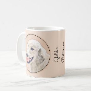 Golden Retriever med Tennis Boll Painting Hund Art Kaffemugg