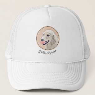 Golden Retriever med Tennis Boll Painting Hund Art Keps