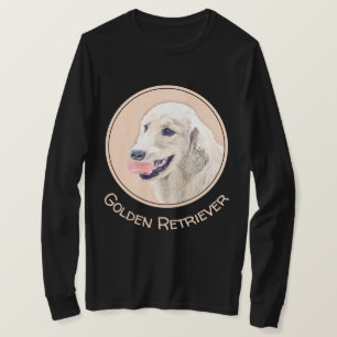 Golden Retriever med Tennis Boll Painting Hund Art T Shirt