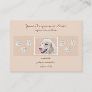 Golden Retriever med Tennis Boll Painting Hund Art Visitkort