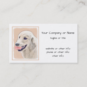 Golden Retriever med Tennis Boll Painting Hund Art Visitkort
