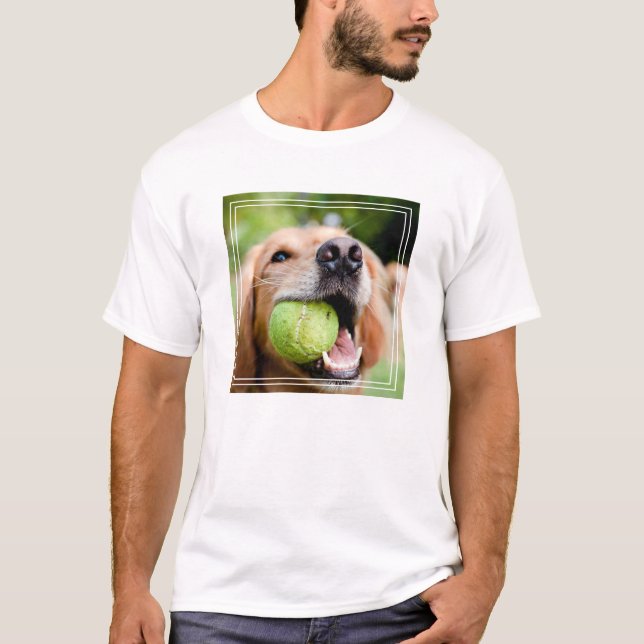 Golden Retriever med tennis Boll T Shirt (Framsida)