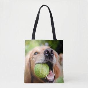 Golden Retriever med tennis Boll Tygkasse