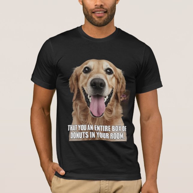 Golden Retriever Meme T-Shirt - Hund-tastiskt Humo (Framsida)