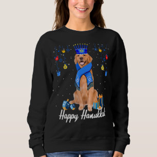 Golden Retriever Menorah Hat jul Lycklig Hanuk T Shirt