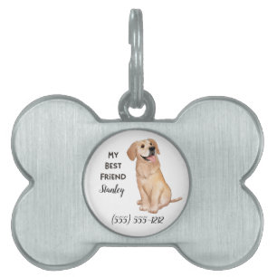 Golden Retriever Min bäste vän Anpassningsbar Hund ID-bricka Husdjur