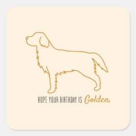 Golden Retriever-mjukpapper  Fyrkantigt Klistermärke