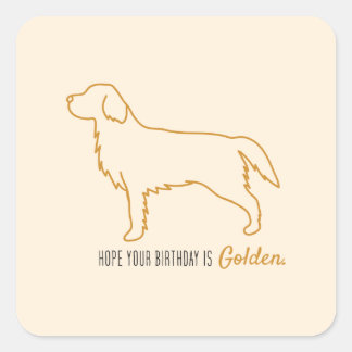 Golden Retriever-mjukpapper Fyrkantigt Klistermärke