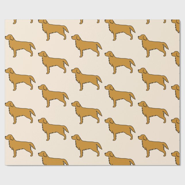 Golden Retriever Mjukpapper  Presentpapper (Platt)
