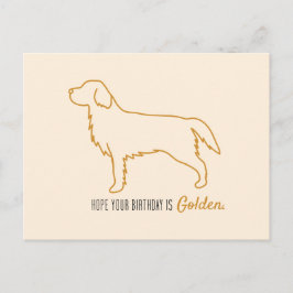 Golden Retriever Mjukpapper Vykort
