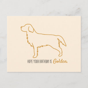 Golden Retriever Mjukpapper Vykort