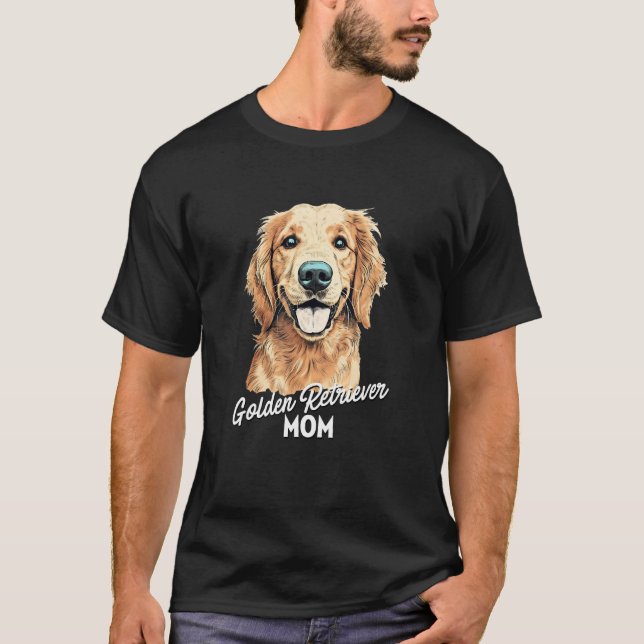 Golden Retriever Mom  Dog  Golden Retriever Mom T Shirt (Framsida)