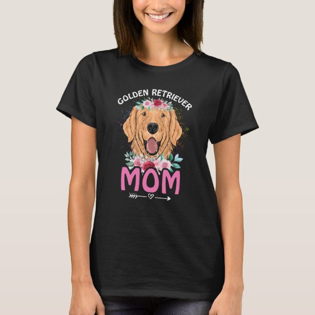 Golden Retriever Mom Dogs & Owners Costume T Shirt (Framsida)