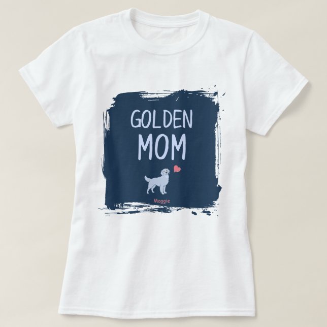 Golden Retriever mom shirt with custom name T (Design framsida)