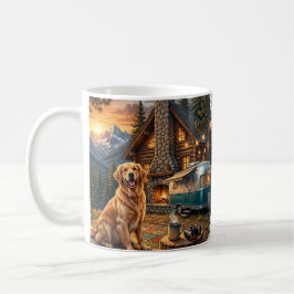 Golden Retriever Mountain Retreat Kaffemugg