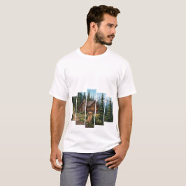 Golden Retriever Mountain Stuga T Shirt