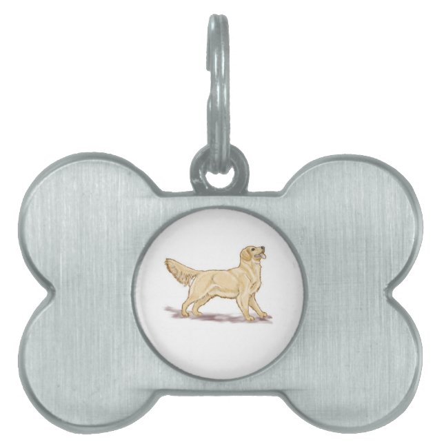 Golden Retriever Namnbricka Husdjur (Framsidan)