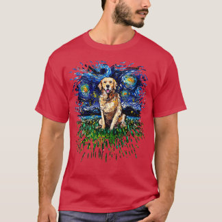 Golden Retriever Nattversion T Shirt