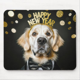Golden Retriever Nyår Tuxedo Musmatta