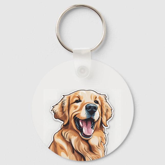 Golden Retriever Nyckelring (Framsida)