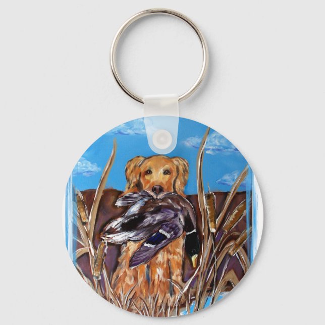 GOLDEN RETRIEVER NYCKELRING (Framsida)