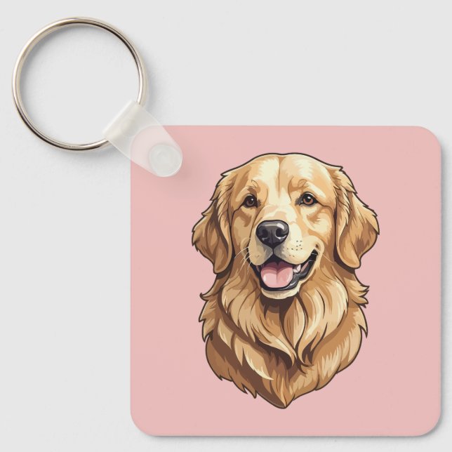 Golden Retriever  Nyckelring (Framsida)