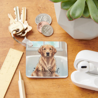 Golden Retriever Nyckelring