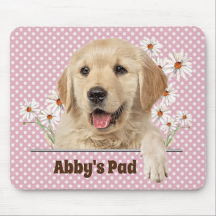Golden Retriever och Daisy Mouse Pad Musmatta