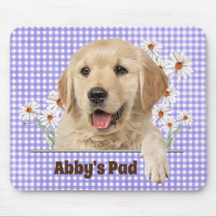Golden Retriever och Daisy Mouse Pad Musmatta
