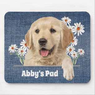 Golden Retriever och Daisy Mouse Pad Musmatta