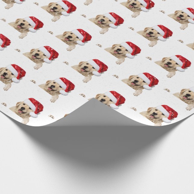 Golden Retriever och Santa hat Presentpapper (Hörn)