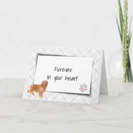 Golden Retriever on Pput Pet Loss Sympathy Kort