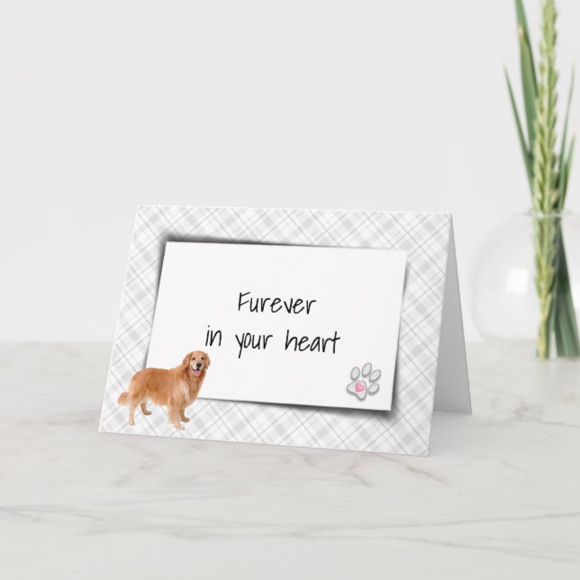 Golden Retriever on Pput Pet Loss Sympathy Kort (Framsida)