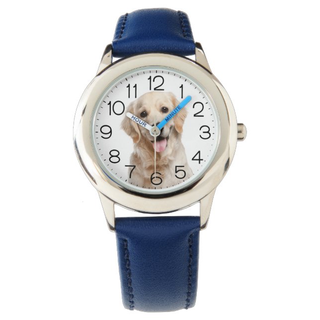 Golden Retriever On White Watch Armbandsur (Framsida)