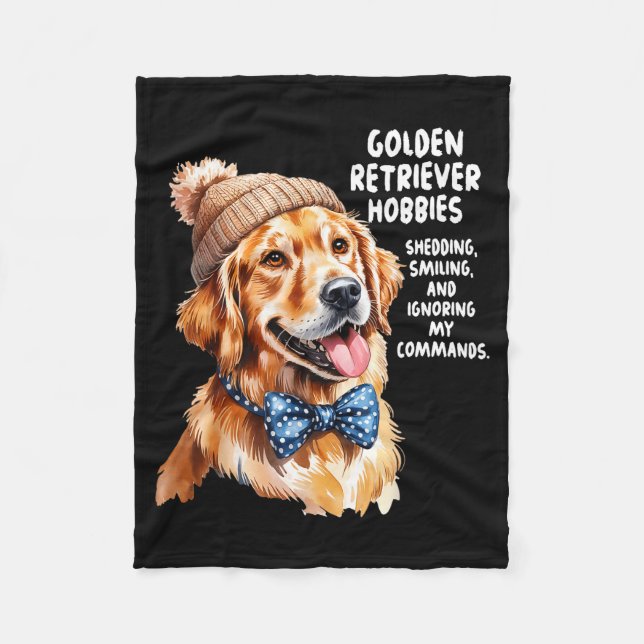 Golden Retriever Outfit Idea For Women &amp; Retri Fleecefilt (Framsidan)
