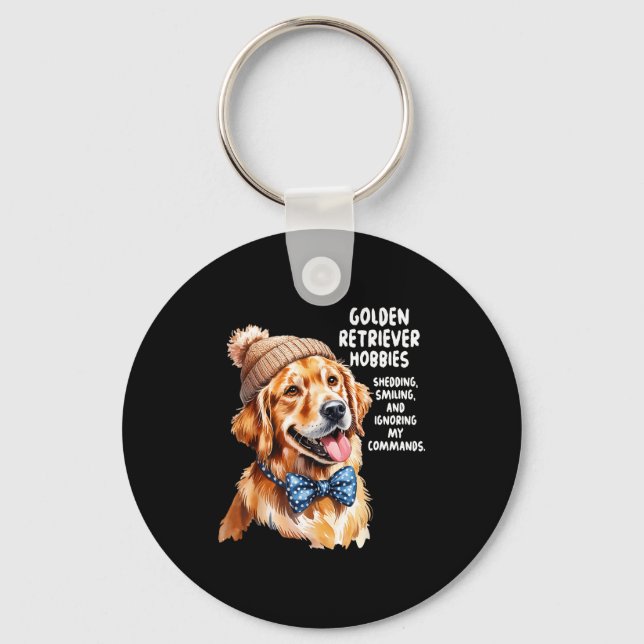 Golden Retriever Outfit Idea For Women &amp; Retri Nyckelring (Framsida)