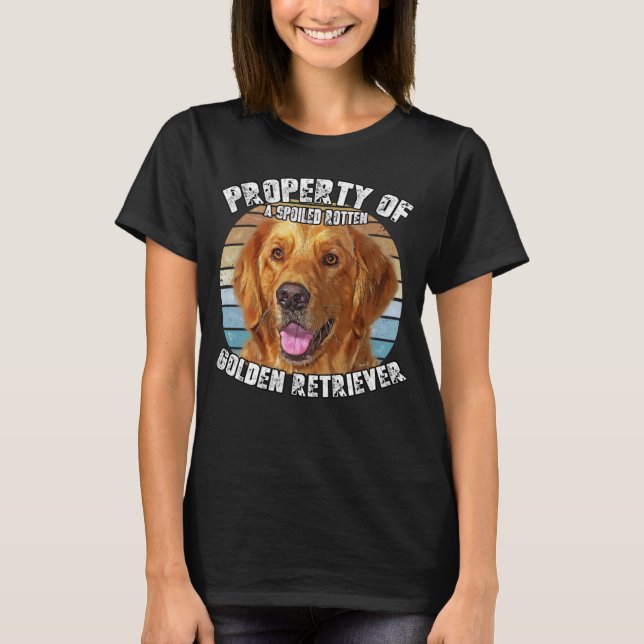 Golden Retriever Owner   Retro Property Of T Shirt (Framsida)