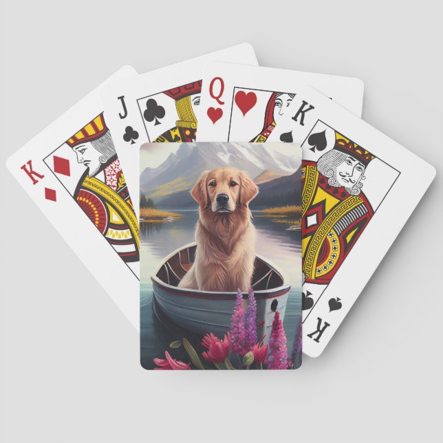 Golden Retriever på en Paddle: En kristen Äventyr Casinokort (Baksidan)