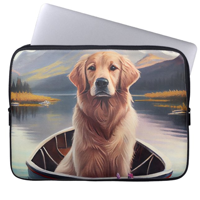 Golden Retriever på en Paddle: En kristen Äventyr Laptop Fodral (Framsidan)