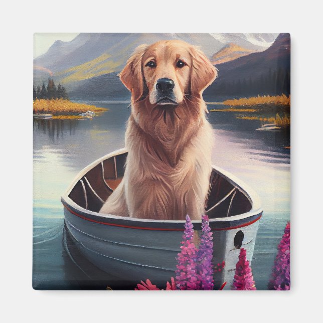 Golden Retriever på en Paddle: En kristen Äventyr Magnet (Framsidan)