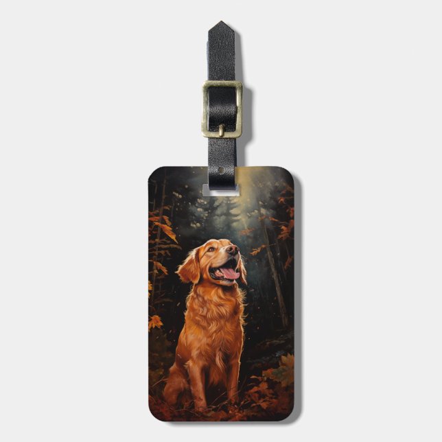 Golden Retriever på natten Bagagebricka (Vertikal Framsida)