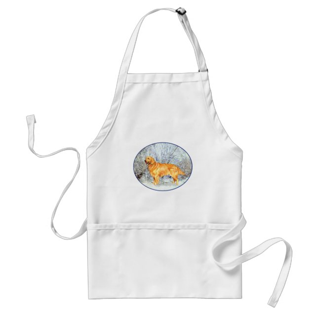 Golden Retriever på vintern Förkläde (Framsidan)