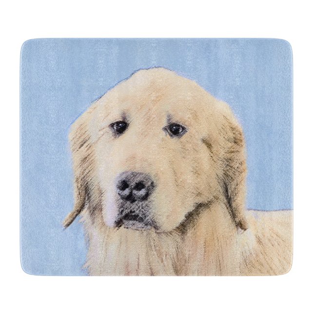Golden Retriever Painting - Cute Original Hund Art (Framsidan)